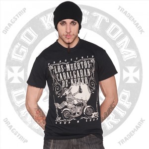 Dragstrip Kustom Mens T`shirt Dead Ride Again 